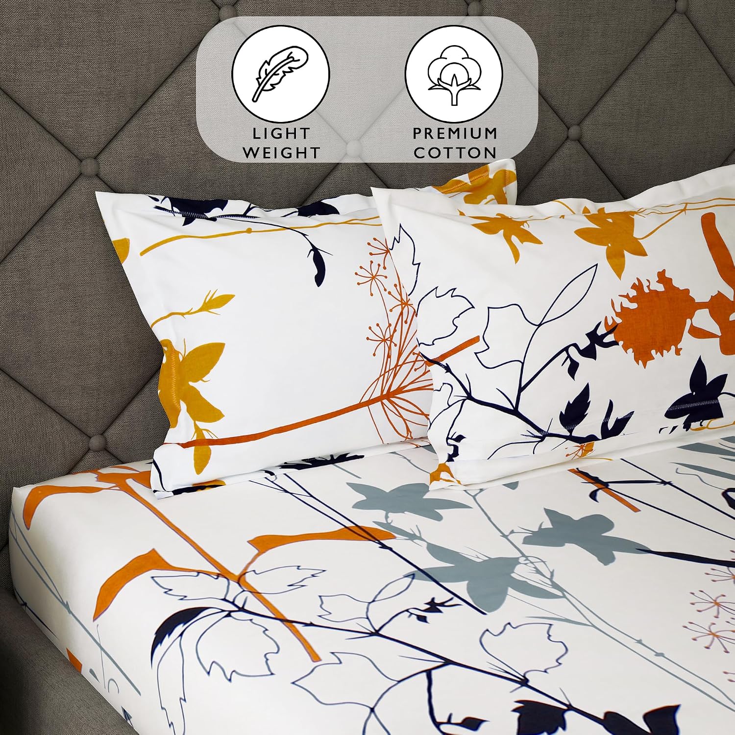 Bedsheet For Queen Size Bed With 2 Pillow Cover - 60 X 72 Inches, White | All Around Elastic Fitted Bedsheet - Perfect For Home Decor & Gifting
