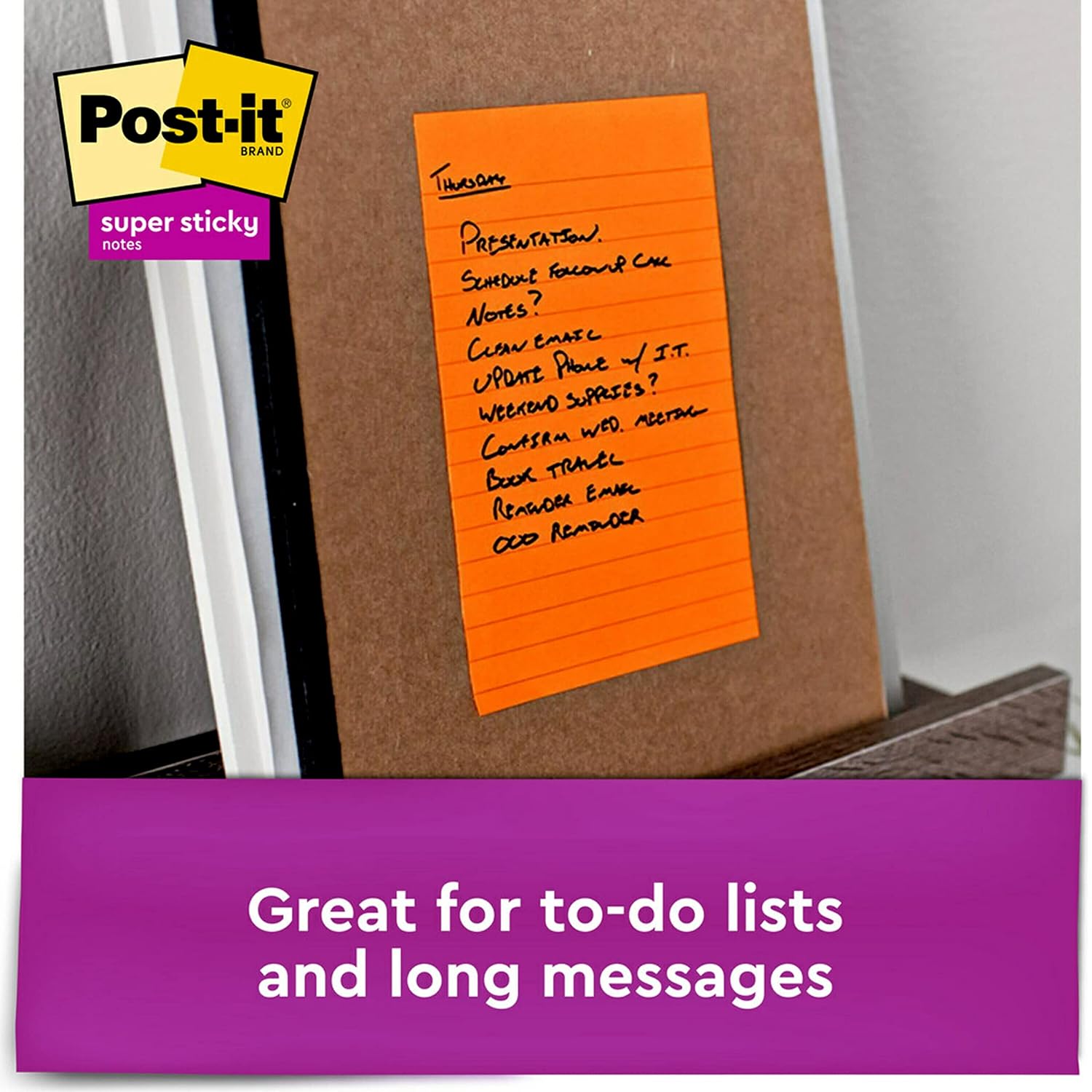 Super Sticky Notes, 4" X 6", Miami Collection, 4 Pads Per Pack, 45 Sheets Per Pad, Lined