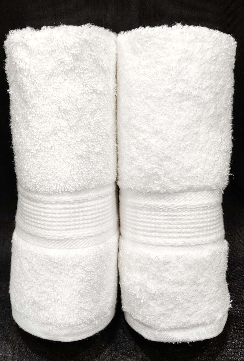 Bombay Dyeing Santino 500 Gsm Cotton Hand Towel Set - White (2 Piece)
