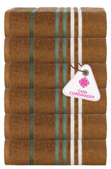 Casa Copenhagen Egyptian Cotton Ecstatic Hand Towel 740 Gsm (Brown)- 6 Pcs
