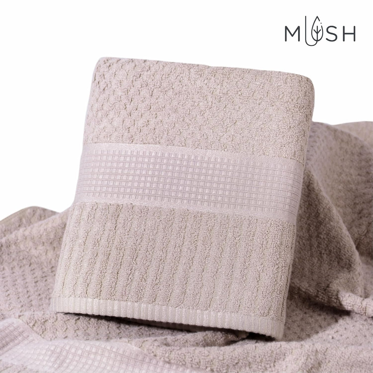 Mush Bamboo Bath Towel | Popcorn Weave 450 Gsm Large Towel For Men & Women | 3x Softer & Absorbent Than Cottton