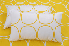 King Size Bedsheet For Double Bed With 2 Pillow Cover - 72 X 78 Inches, Yellow & White | Perfect For Lifestyles & Everyday Use | 144 Thread Count