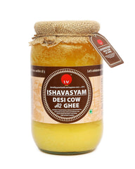 Natural A2 Gir Desi Cow'S Ghee By Isha Vasyam | Rich In Vitamin A & Healthy Nutrients Desi Ghee Perfect For Baby Body Massage | (1 Litre) 33.8 Ounce | Jar Pack