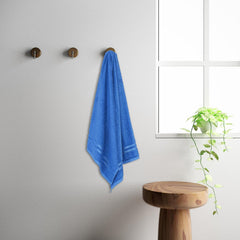 Welspun 100% Cotton Quik Dry Bath Towel 380 Gsm | High Absorbency Super Soft, Fast Drying Bath Towels Large Size (Navy Blue)