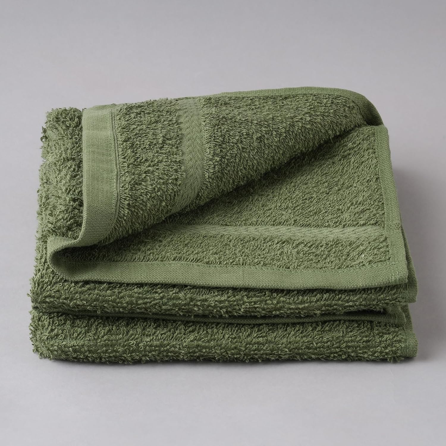 Welspun 100% Cotton Easy Care Hand Towel 400 Gsm | Quick Dry Ultra Soft Hand Towel For Men & Women (Green) - Ste Of 2