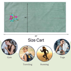 Enrich Homes Hand Small Towels 600 Gsm | Soft Microfiber Face Towels For Men & Women Kitchen & Bathroom Towel Set (Light Green)- Set Of 4