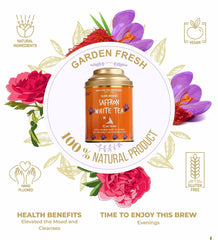 San-Cha Silver Needles Saffron White Tea - 75gm, 2.6 Ounce | Promotes Healthy & Glowing Skin - Low Caffeine, Richest In Antioxidants