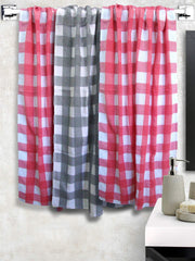 Athom Trendz Living Cotton Bath Towel 600 Gsm | Lightweight, Soft & Absorbent, Quick-Drying, Skin-Friendly, Luxury Quality, Durable Towel - Pack Of 3 (Red & Grey)