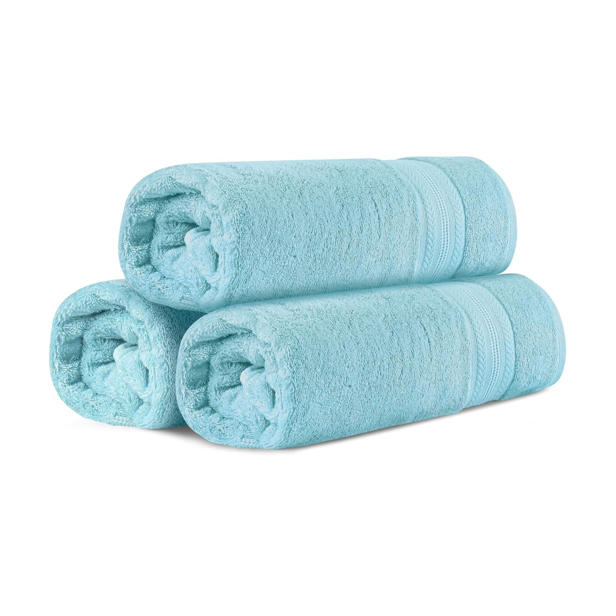 Himeya 100% Bamboo Cotton Bath Towels 500 Gsm | Bath Towel For Men/Women (3 Piece)- Ice Burst