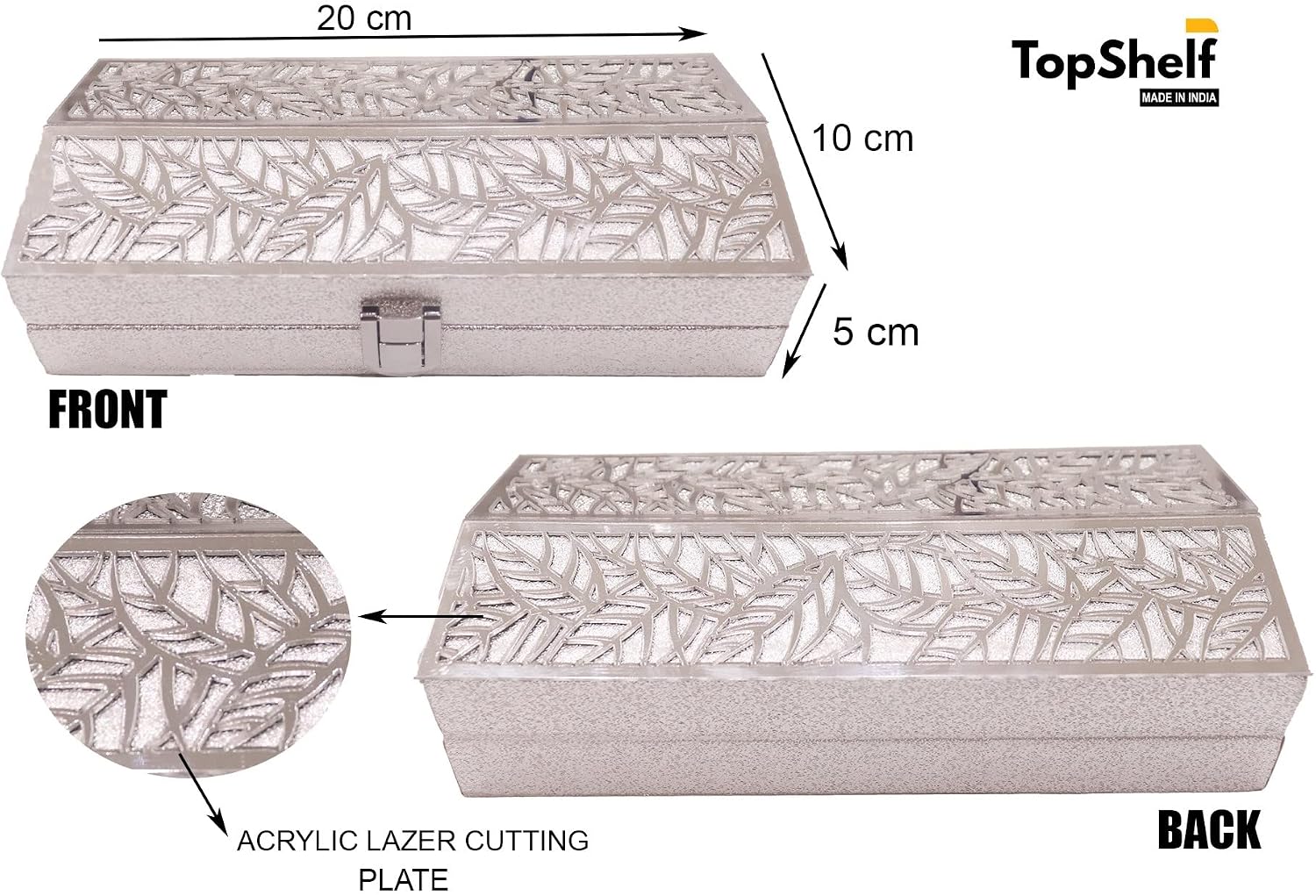 Designer Lazer Cutting Shagun Cash Box Or Gaddi Box For Shagun, Money Box For Wedding, Anniversary, Baby Shower, Ring Ceremony Eidi Or Any Other Occasion, Pack Of 1, Silver
