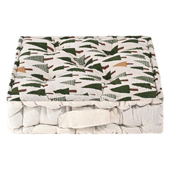 Soft & Comfortable Cotton Chair Cushion Pillow For Sitting, Tree Print - Green | Pillow For Office Work & Posture Support | Sitting Cushion & Back Rest For Chair | Pain Relief - Pack Of 6