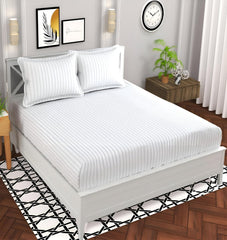 Cotton Double Bedsheet With 2 Pillow Cover - 90 X 90 Inches, White | Suitable For All Seasons & Easy To Wash | Bedding Set For Daily Use