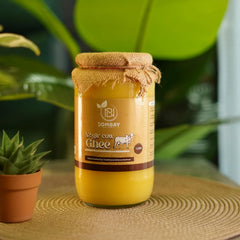 100% Pure A2 Gir Cow Ghee By Bombay Naturals | Rich In Protein Fiber Healthy A2 Gir Cultured Cow Ghee Good For Bakes Cookies | (500ml) 16.9 Ounce | Jar Pack