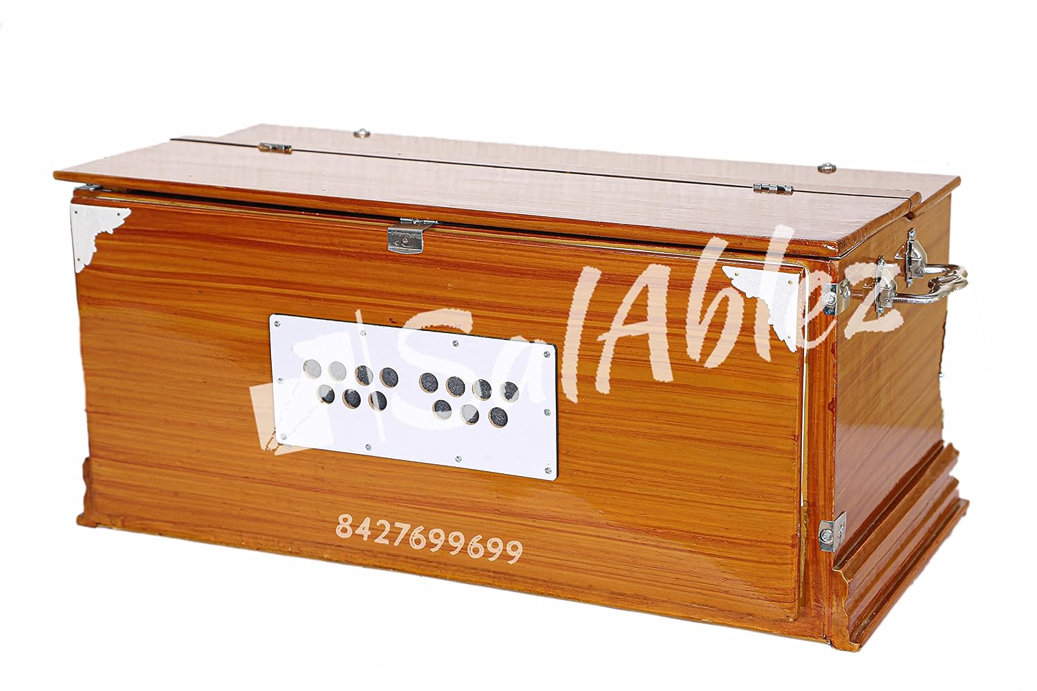 Musical Instrument Harmonium Free Bag - 7 Stopper, 39 Keys, Double Bellow, Two Reeds (Base- Male), 3 1/4 Octave | Tuning 440 Standard Pitch - Hard Key Sound