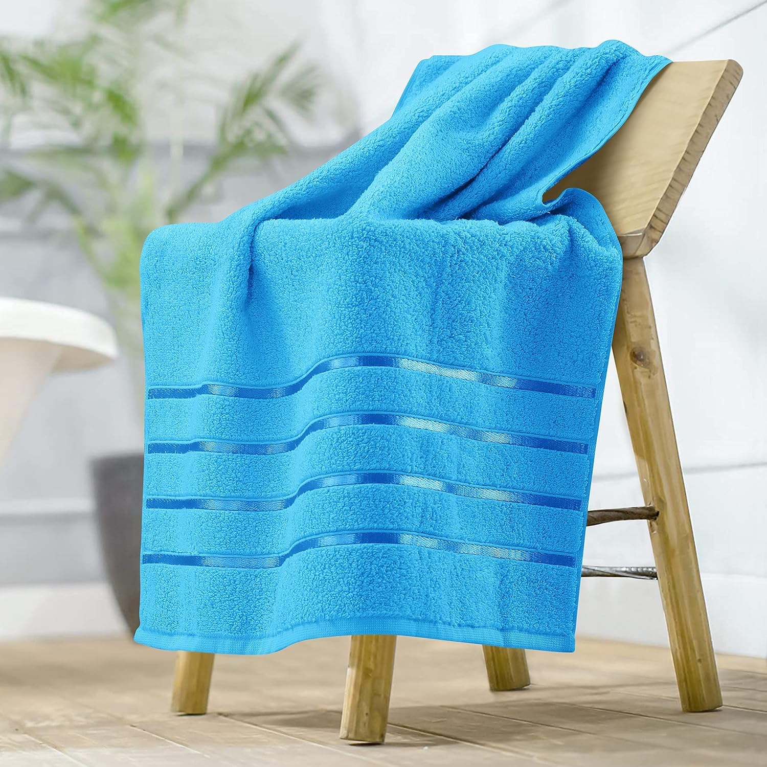 Lrsdaa A New 100% Cotton Bath Towels 500 Gsm | Super Absorbent & Soft Bath Towel For Men & Women (SkyBlue)