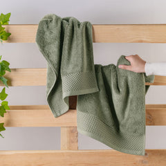 Spread Spain Hand Towels 500 Gsm | Micro Modal Large Size Highly Absorbent Soft Quick Dry Hand Towel (Green) - 2 Pcs