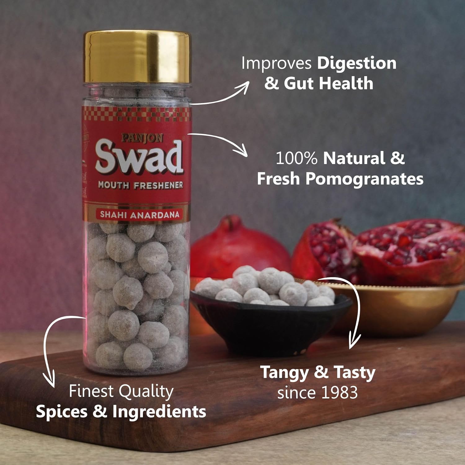 Panjon Swad Shahi Anardana Goli Mukhwas 260gm, (130gm *2) | Digestive Mouth Freshener