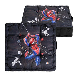 Cotton Chair Cushions Pillow For Sitting, Back Rest, Marvel Spiderman - Black | Chair Pad For Office Work & Posture Support | Furniture Cushion, Lightweight & Portable - Pack Of 2