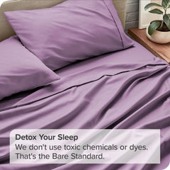 Bedsheets King Size With 2 Pillow Cover - 108 X 108 Inches, Lilac | Comfort & Luxury For A Perfect Sleep Experience | Breathable & Wrinkle Free