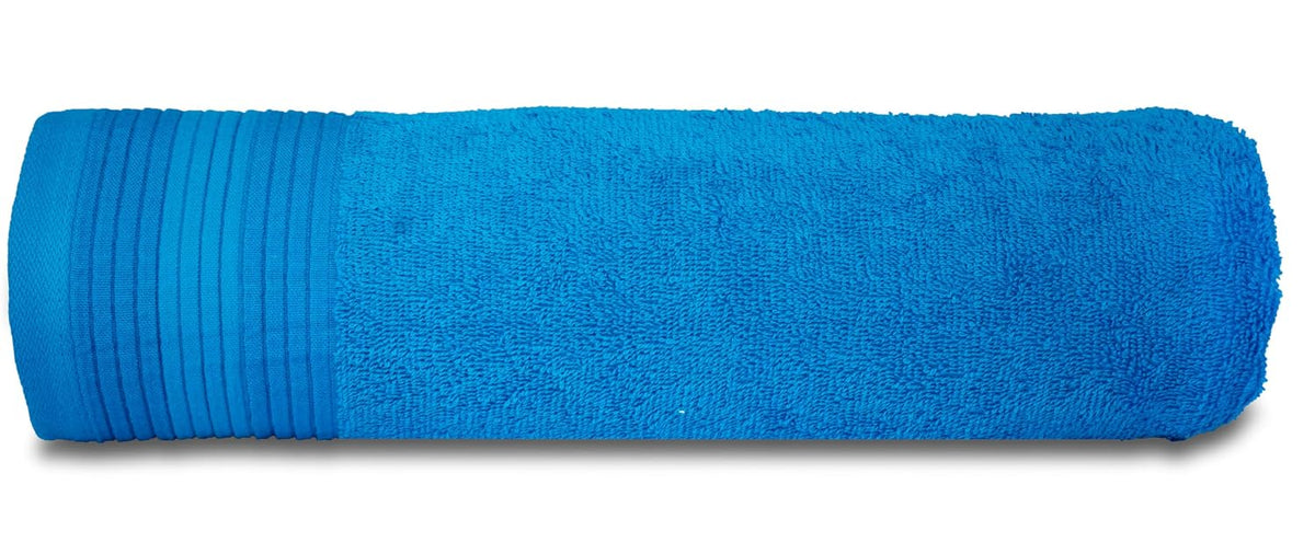 Casa Copenhagen Egyptian Cotton Pleates 1 Pcs Large Bath Towel 500 Gsm (Hawain Ocean)