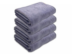 Black Gold The Finer Touch Oversized Microfiber Bath Towel 2600 Gsm | Soft Quick-Dry Microfiber Towel For Men & Women (Light Purple)- Pack Of 4