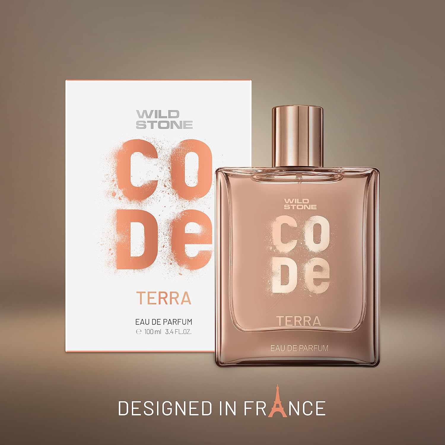 Wild Stone Code Terra Eau De Parfum For Men 100ml 3.4 Fl.oz.| Long Lasting Partywear Fragrance