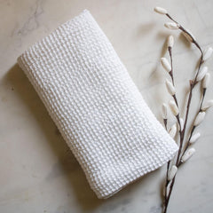Hamelin The Ezra Waffle Weave Bath Towel 280 Gsm | Cotton Lightweight & Highly Absorbent | Gym Towel Soft Touch, Quick Dry Towels For Bath Large Size (Pearl White)