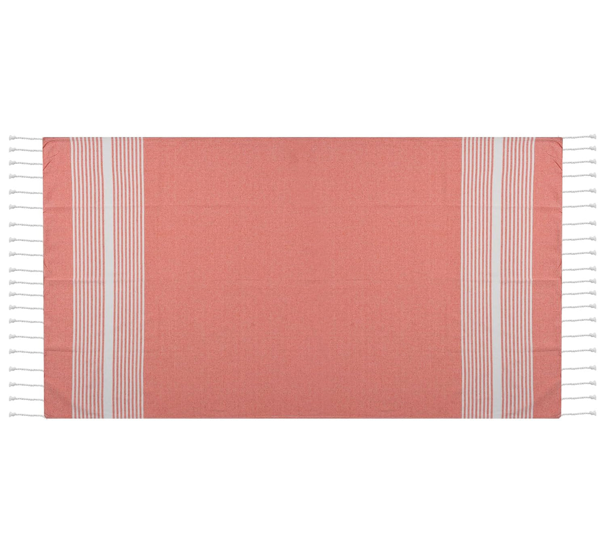 Dolce Casa 100% Cotton Turkish Fouta Towel 400 Gsm | Extra Large Full Size Cotton Bath Towel (Orange)