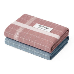 Thirsty Towel Cotton Bath Towel 400 Gsm | Super Soft & High Absorbency Towels, Quick Dry Bath Towels Large Size Pack Of 2 (Red & Blue)