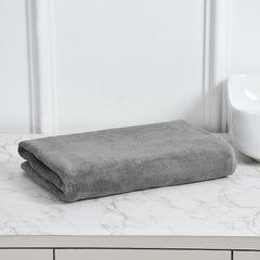 Cotton Bolls Microfiber Large Bath Towel 800 Gsm | Quick Dry Super Soft Higly Absorbent Lint Free Bath Towel For Men & Women, Travel, Gym, Beach, Pool, Yoga (Grey)