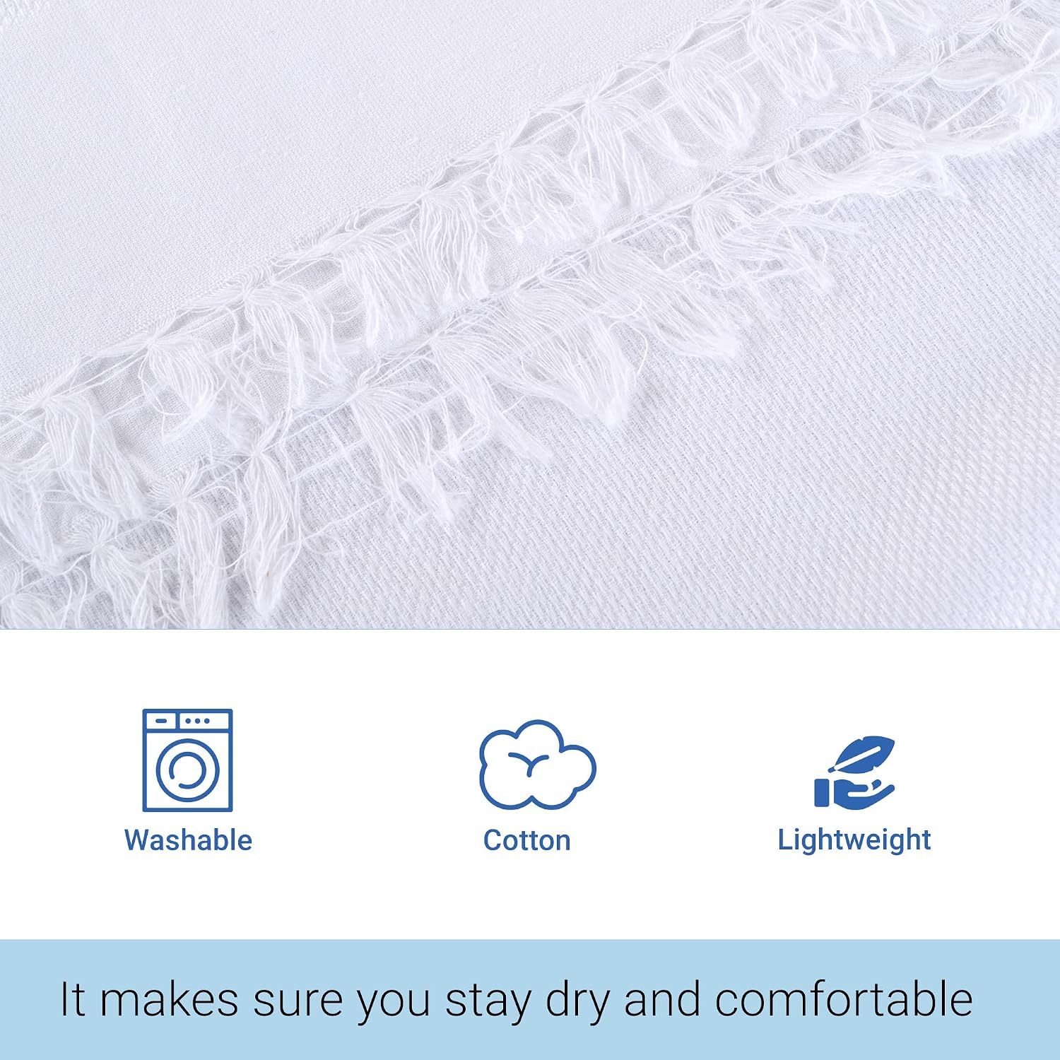 Kuber Industries Cotton Bath Towels 200 Gsm | Super Soft Swimming & Bathing Towel Travel Cotton Towel & Gamcha - White (Pack Of 4)