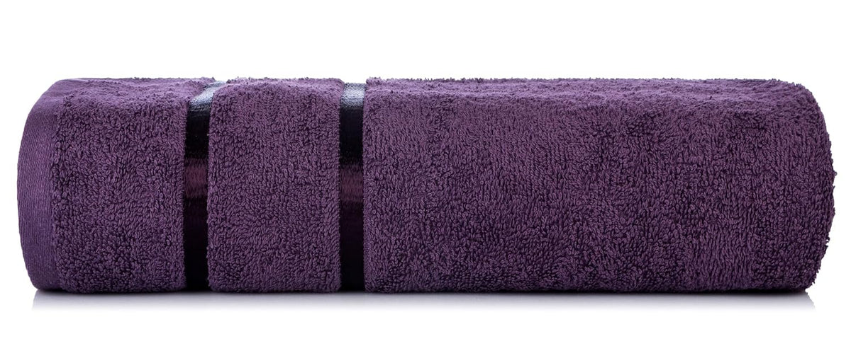 Casa Copenhagen Egyptian Cotton Eternal 1 Pcs Large Bath Towel 500 Gsm (Dark Purple)