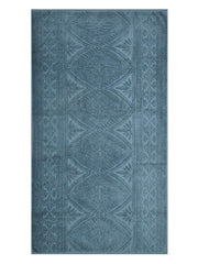 Homefresh Print Cotton Bath Towel 500 Gsm | Geometric Pattern Navy Blue & Grey (Shehnaz)