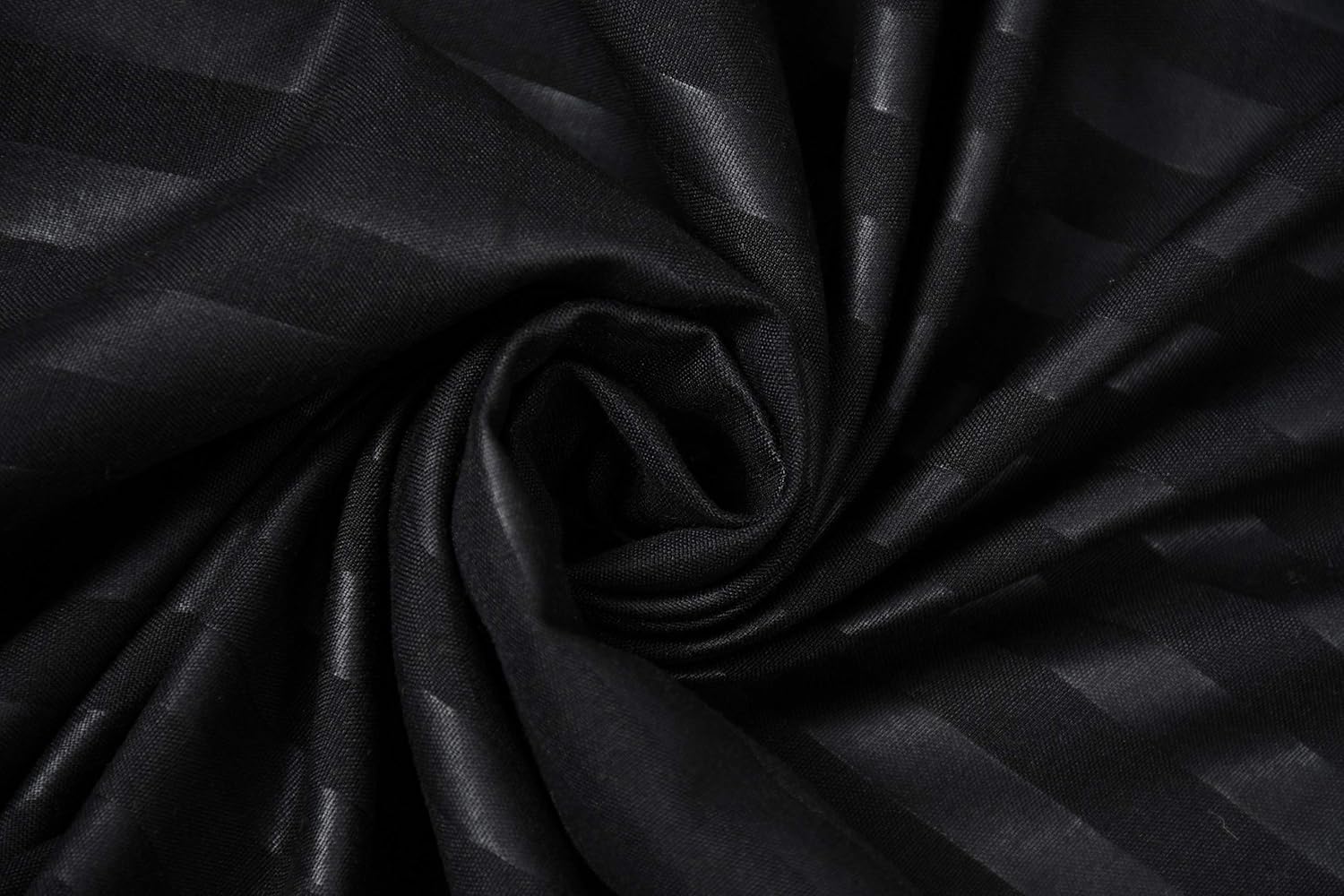 Stripe Glace Cotton 1 Double Bedsheet With 2 Pillow Cover - 91 X 90 Inches, Black | Fade Resistant & Durable Breathable & Wrinkle Free Bed Sheet
