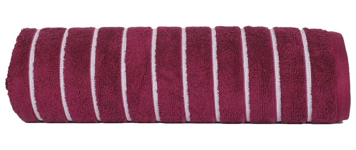 Casa Copenhagen Egyptian Cotton Waffle Large Size Bath Towel 500 Gsm (Burgundy)