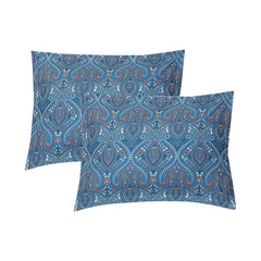 Cotton Rich Double Bedsheet With 2 Pillow Covers - 82 X 84 Inches, Blue & White | Skin Friendly Fabric For Everyday Comfort - Perfect Gifting For Wedding Anniversary