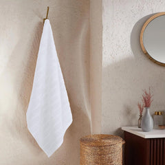 Mytrident Quick Dry 100% Cotton Bath Towel 450 Gsm (White) - 1 Pcs