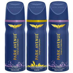 PARK AVENUE GOOD MORNING + 2X STORM DEODORANT BODY SPRAY FOR MEN 150ML 5.0 FL.OZ. EACH PACK OF 3