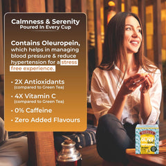 Borges Stress Relief Olive Leaf Infusion Tea - 10 Bags In Sealed Envelope | 2X Antioxidants Than Green Tea - With Aromatic Leaves Of Lemongrass | Caffeine Free, No Added Flavor