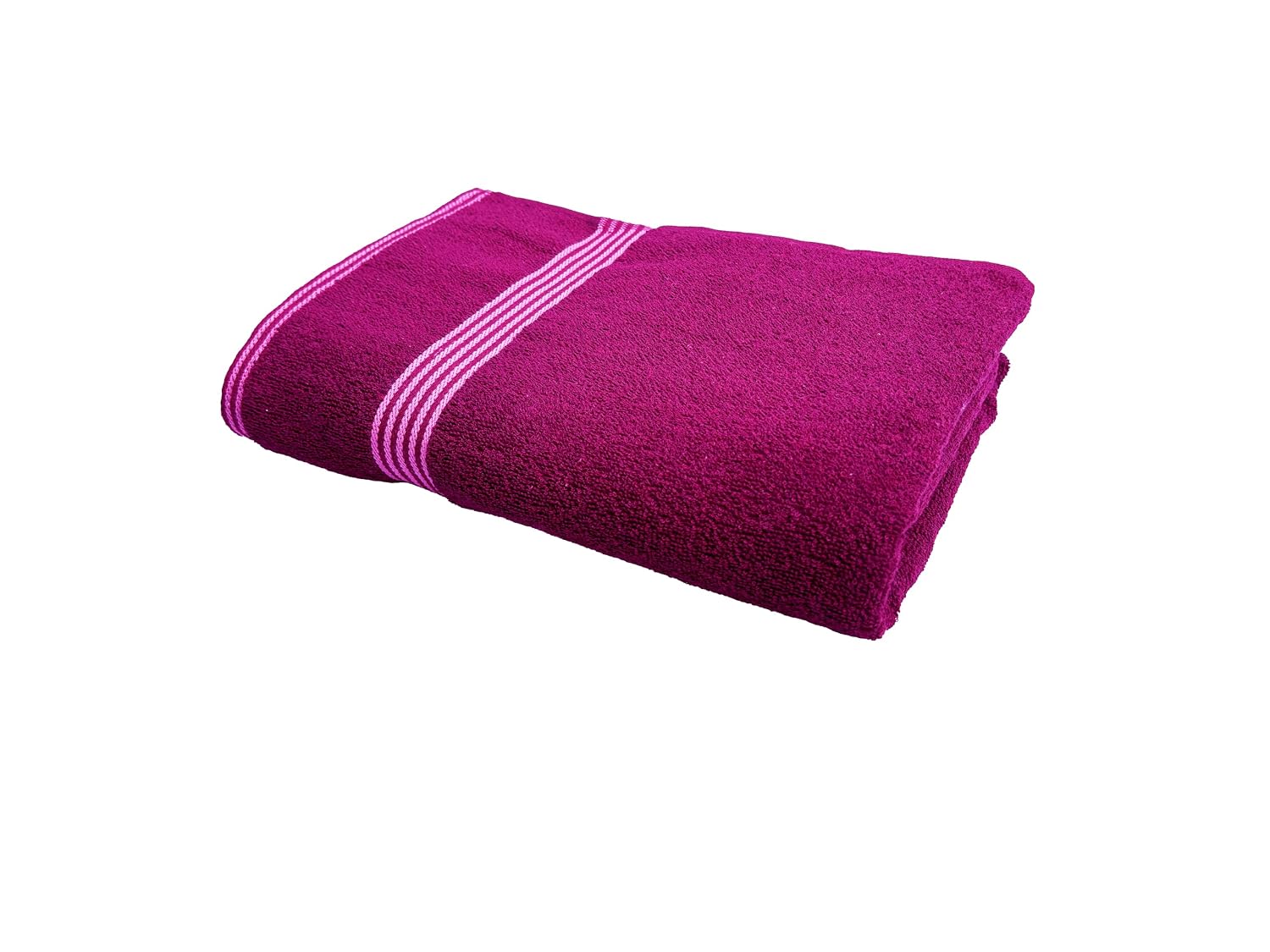 Space Fly Cotton Luxury Large Size Bath Towel 1000 Gsm (Magenta) - Pack Of 2