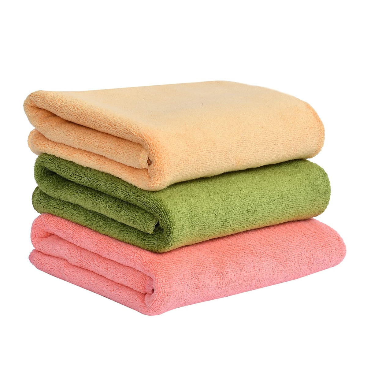 Yellow Weaves Super Soft Microfiber Hand Towels 400 Gsm | Gym & Workout Towels Set Of 3 (Multicolour)