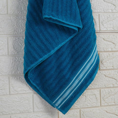Spaces 100% Cotton Zero Twist Bath Towel 400 Gsm | High Absorbency Super Soft, Fast Drying Towels Large Size For Men & Women (Dark Blue)
