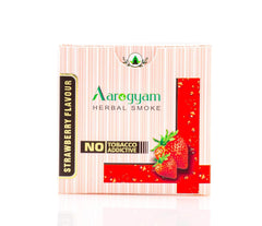 Aarogyam Herbals 100% Tobacco & Nicotine Free Cigarette For Relieve Stress & Mood Enhance Product For Smokers - 10 Sticks In Each Packet Strawberry Flavour Pack Of 10