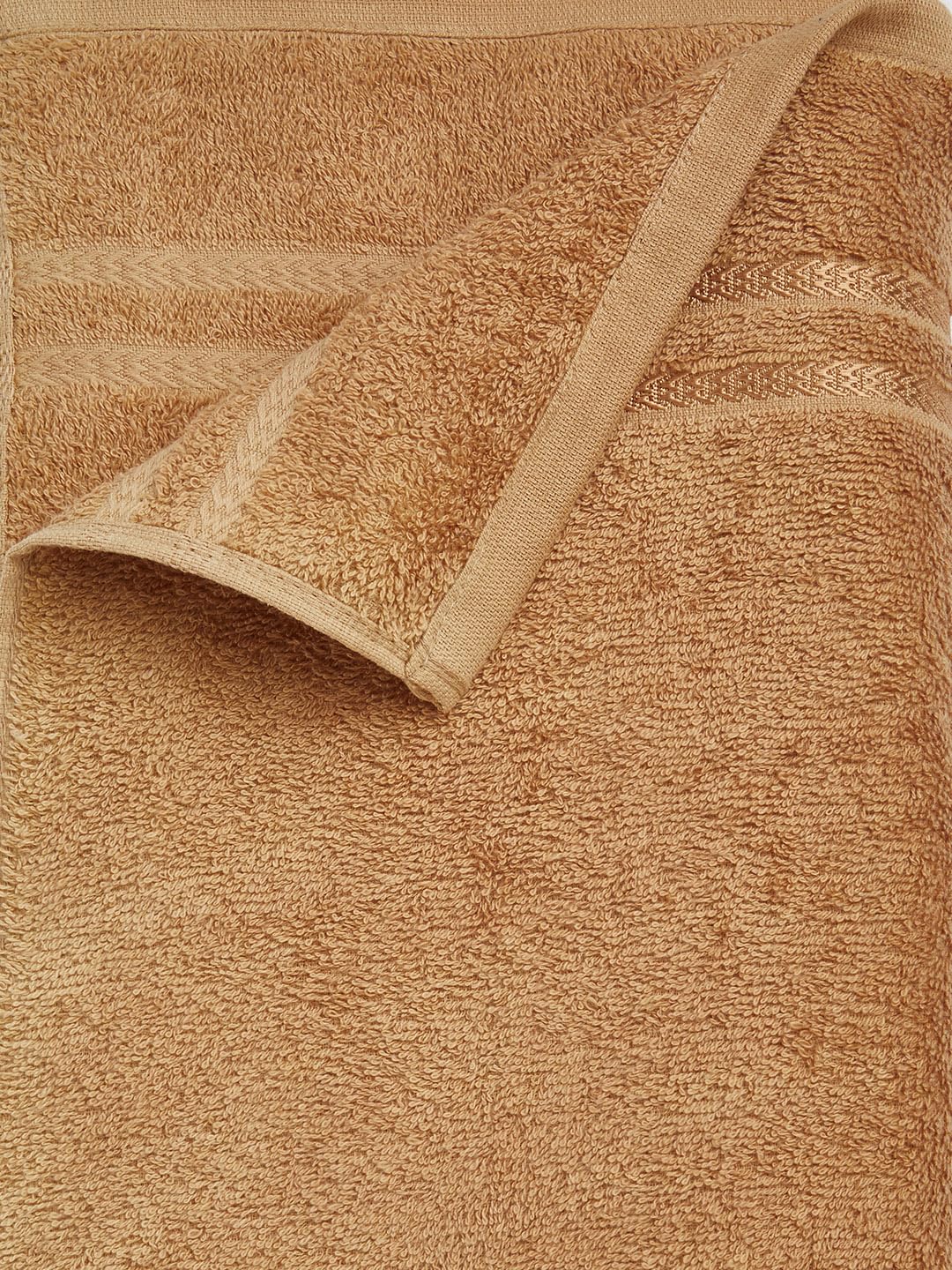 Welspun 100% Cotton Quik Dry Bath Towel 380 Gsm | High Absorbency Super Soft, Fast Drying Bath Towels Large Size (Tan)