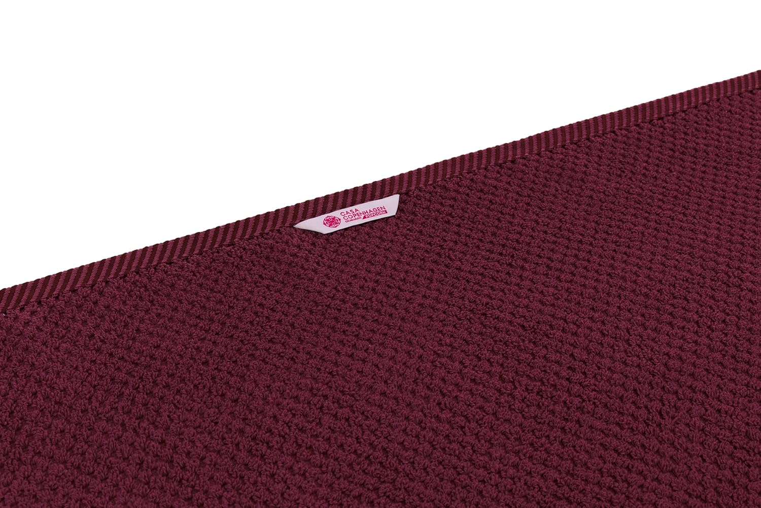 Casa Copenhagen Egyptian Cotton Popcorn 1 Pcs Large Bath Towel 500 Gsm (Burgundy)