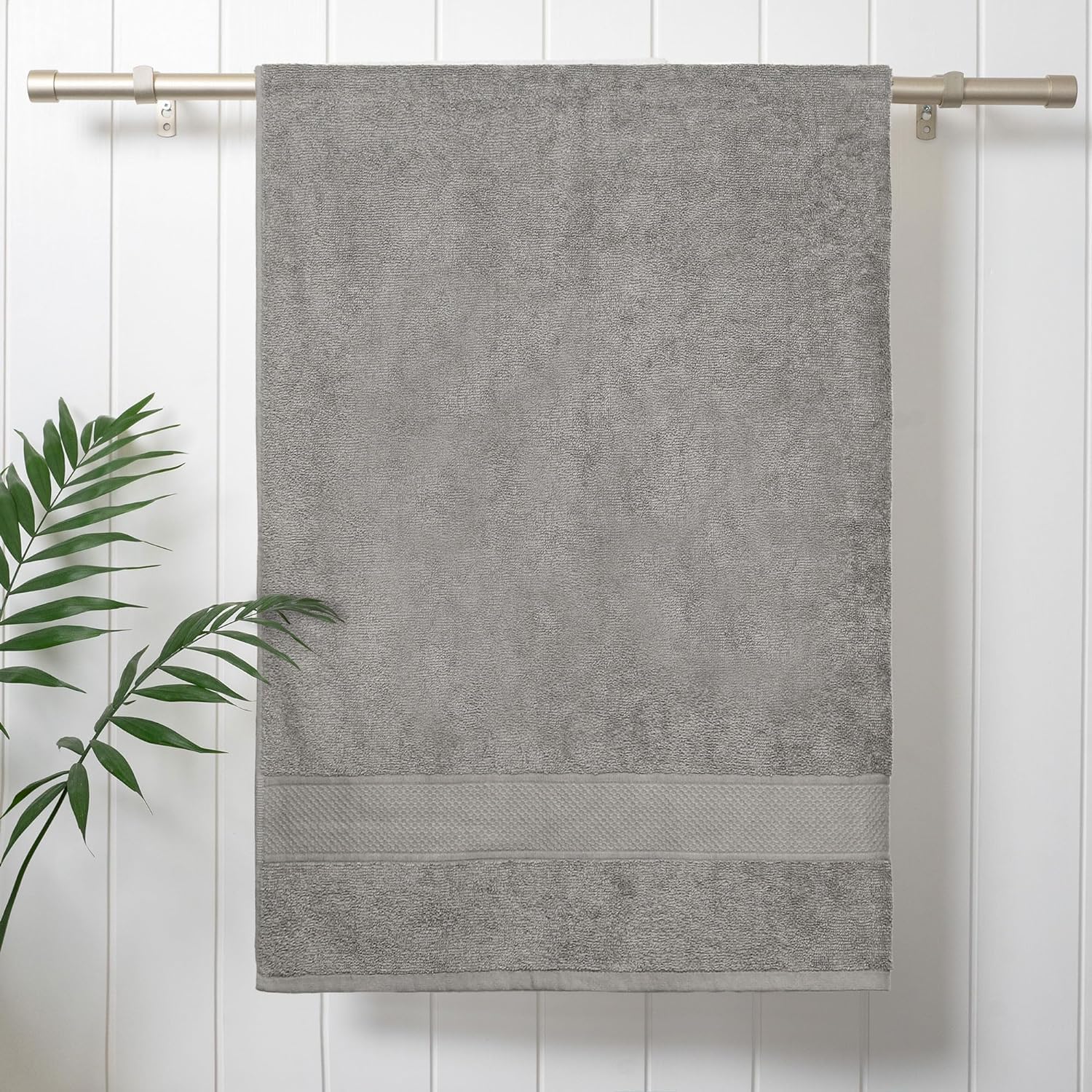 Hanorix 100% Cotton Bath Towels 500 Gsm | Bath Towels Large Size Soft & Absorbent Bath Towel (Gray)