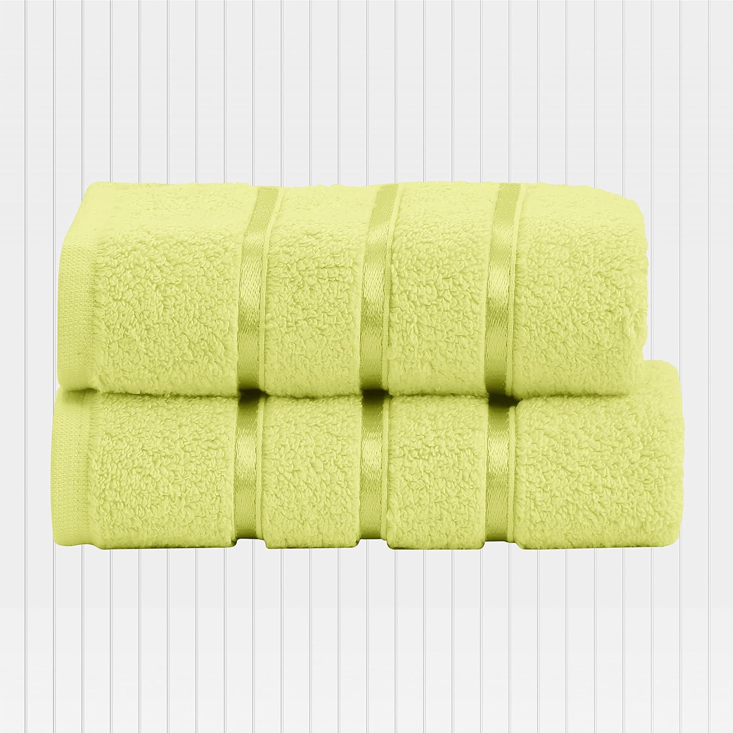 Spread Spain 100% Cotton Face Towel 600 Gsm | Roman Face Towel Super Absorbent Soft & Quick Dry Towels (Canary Yellow) -Set Of 2