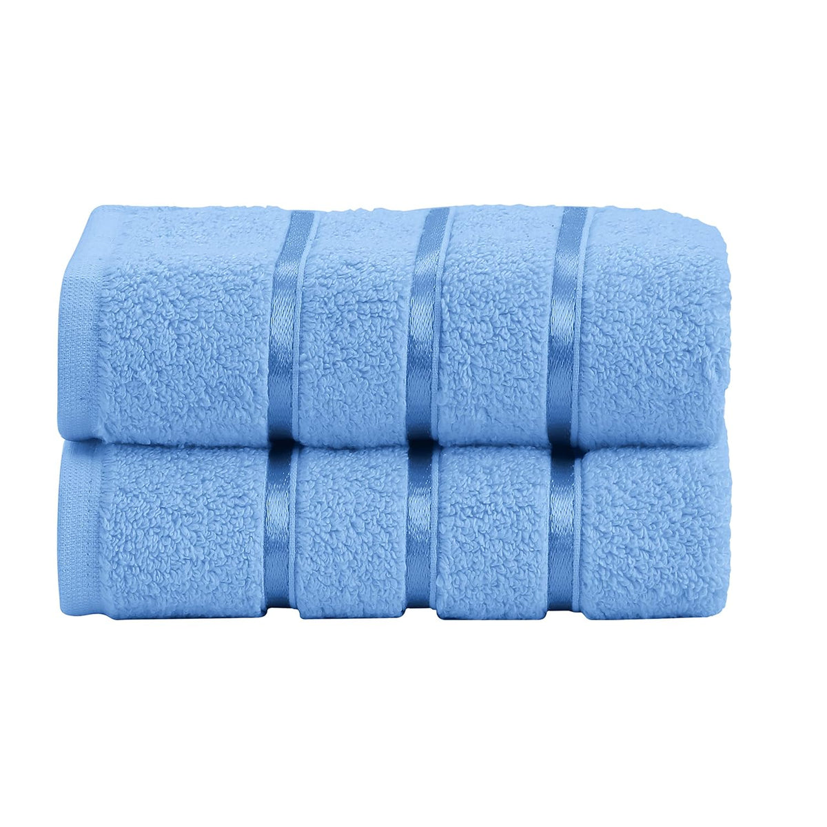 Spread Spain 100% Cotton Hand Towel 600 Gsm | Soft, Fluffy, Super Absorbent & Quick Dry Towels For Pool, Spa & Gym (Blue) -Set Of 2