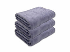 Black Gold The Finer Touch Oversized Microfiber Bath Towel 1800 Gsm | Soft Quick-Dry Microfiber Towel For Men & Women (Light Purple)- Pack Of 3