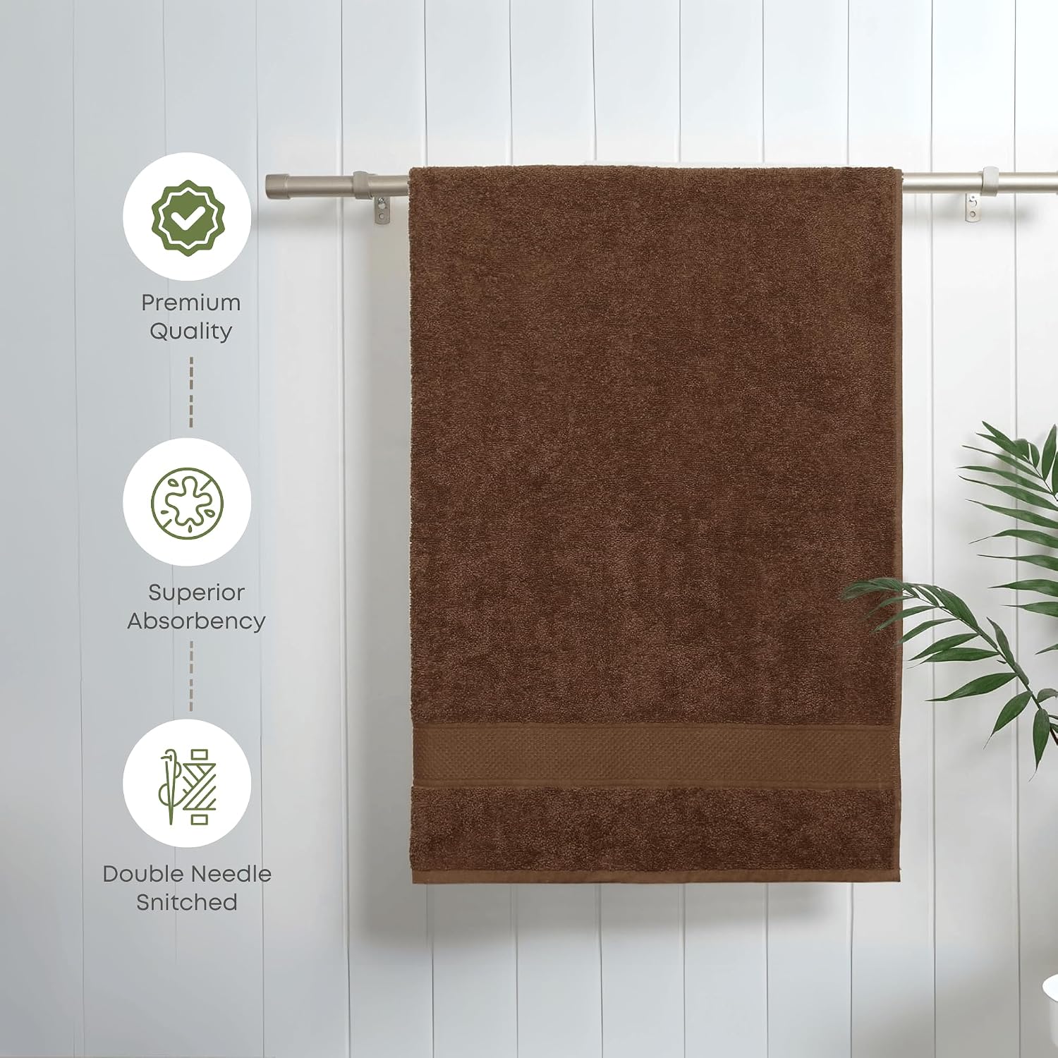 Pro Linen 100% Cotton Jumbo Bath Towel 550 Gsm | Extra Large Super Soft & Fluffy | Hotel & Home Use (Coffee)
